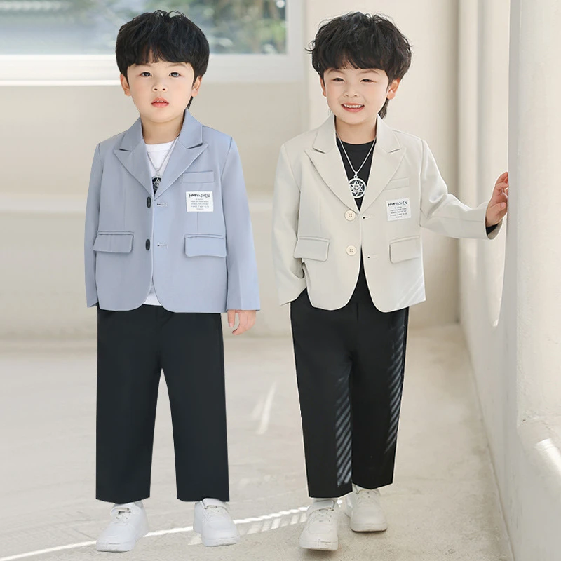 男童休闲西服套装春秋韩版儿童西装童装男孩子潮童衣服裤子中小童