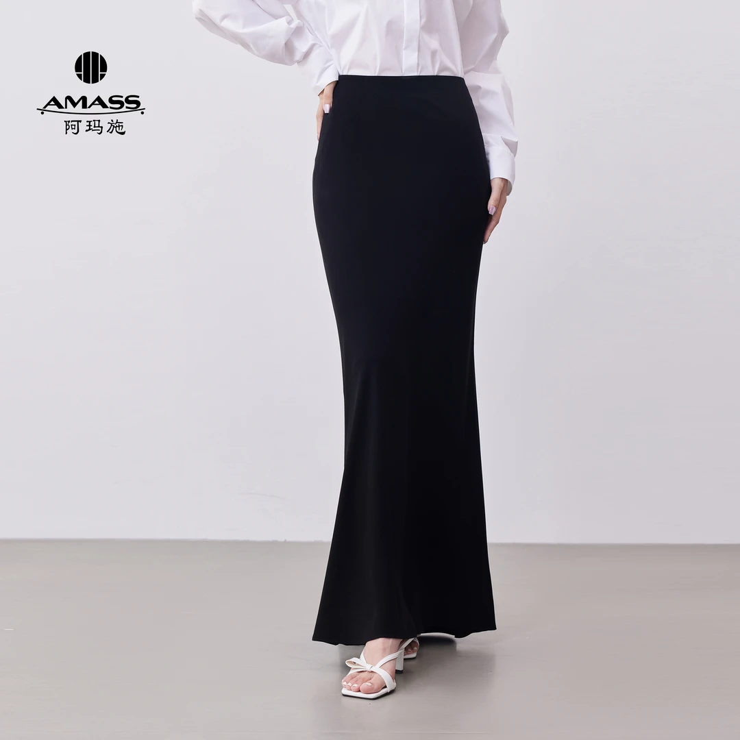 AMASS/阿玛施气质优雅【高人一等】鱼尾时尚高腰半身裙5292260-2062