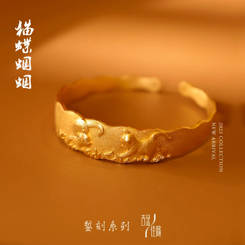 吉金佳懿路荣星师傅猫蝶蝈蝈如意古法高温珐琅足黄金非遗手工