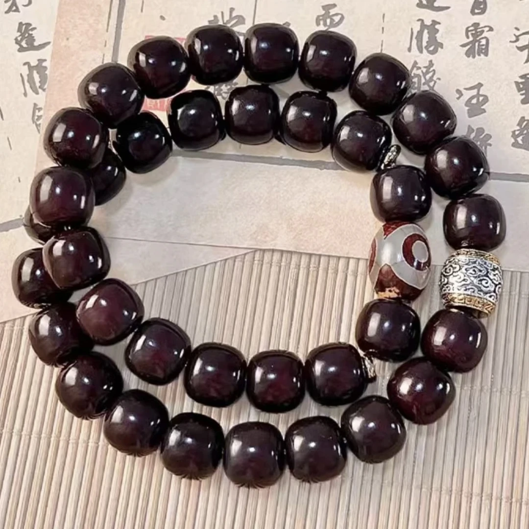 双圈菩提风化老料手持手串男女款念珠菩提