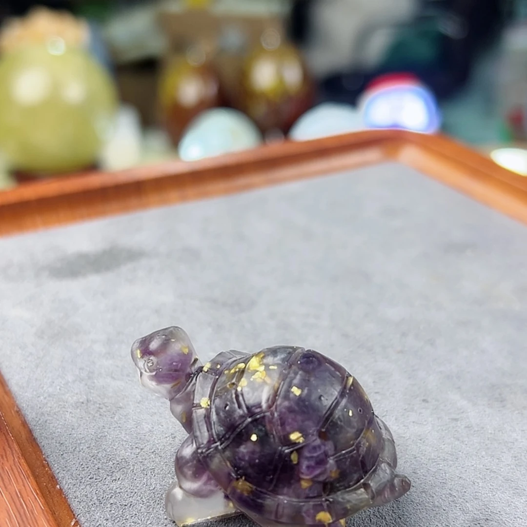 【闪购商品】水晶大型摆件（非配饰）未镶嵌紫小龟