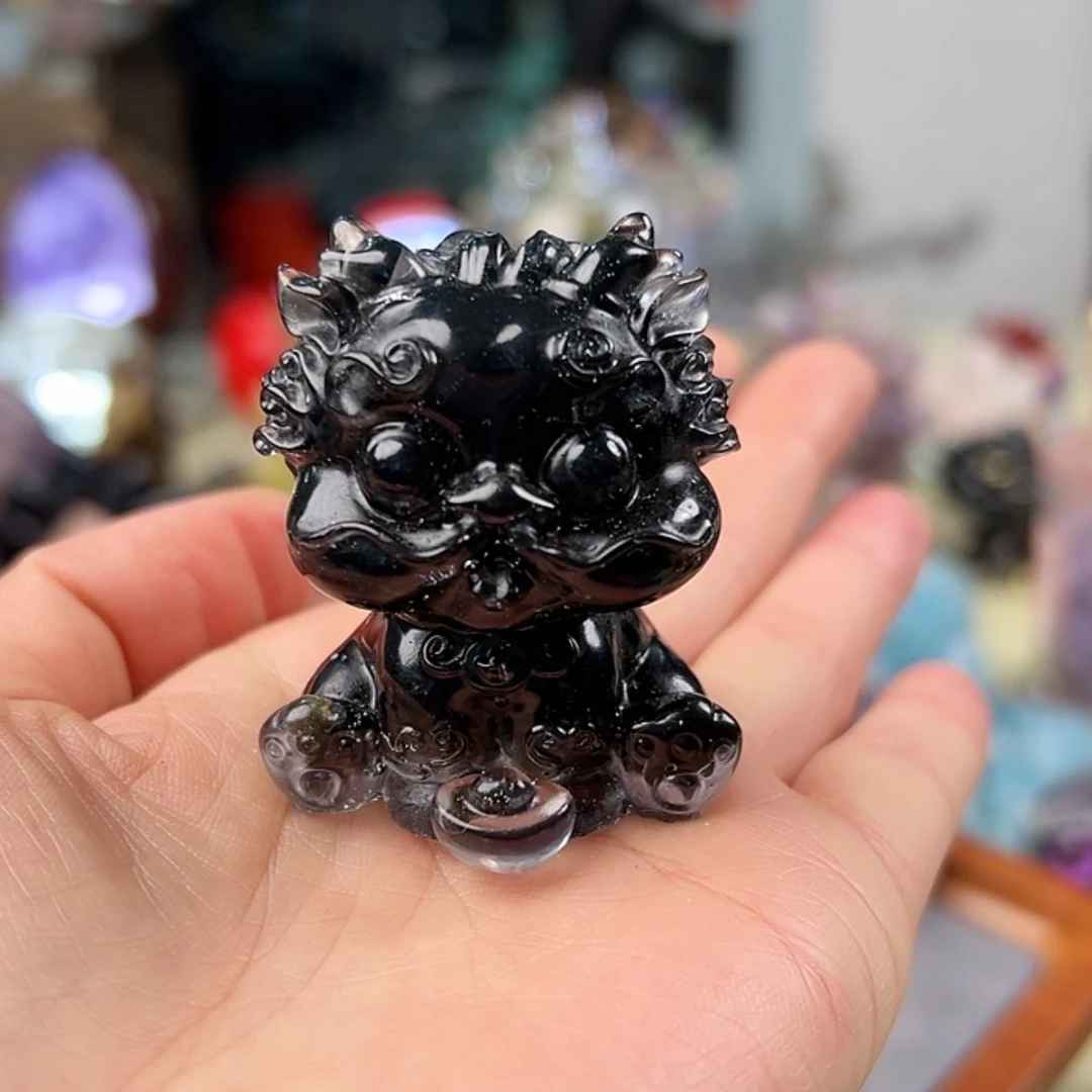 【闪购商品】紫晶大型摆件（非配饰）未镶嵌吞金兽黑