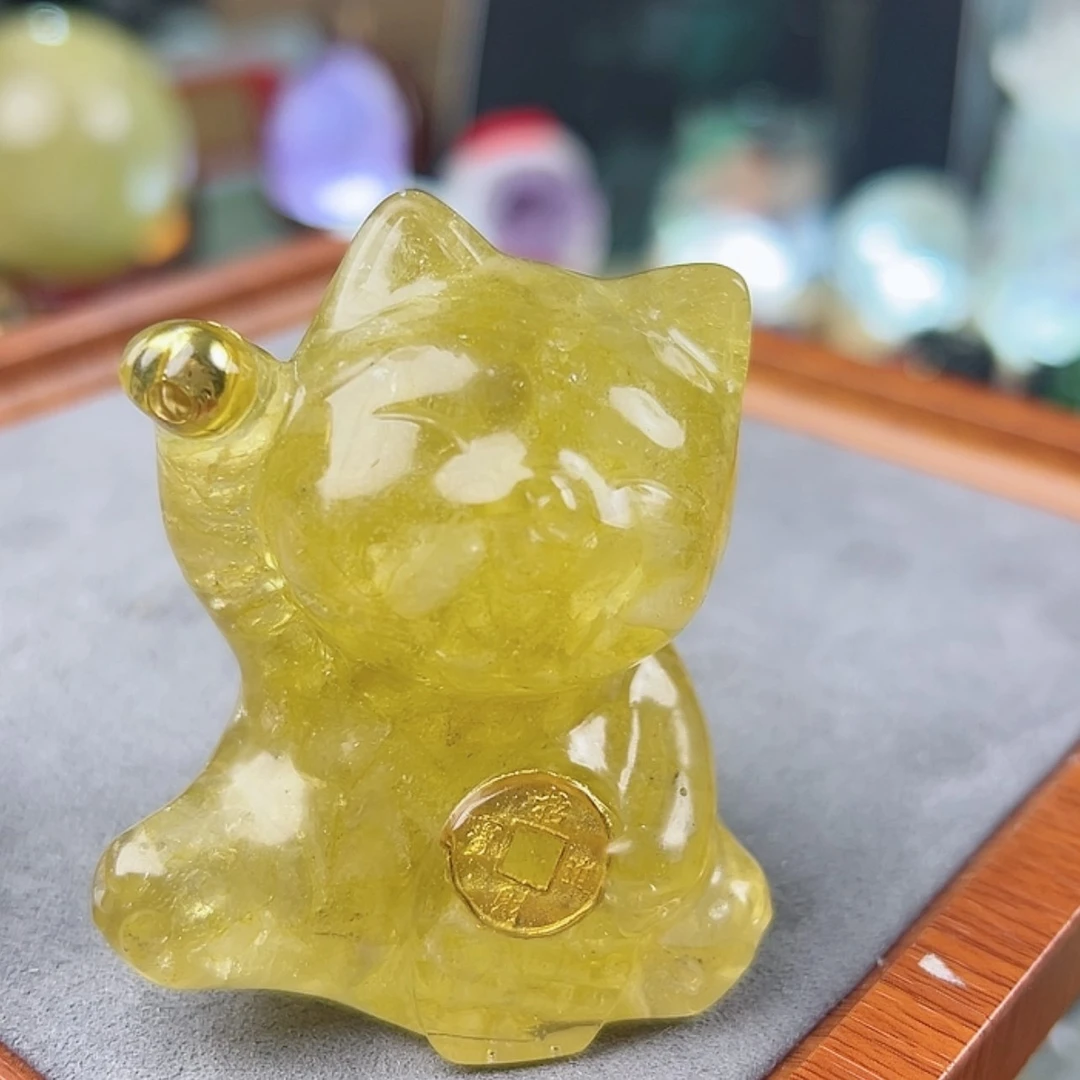【闪购商品】紫晶大型摆件（非配饰）未镶嵌黄招财猫