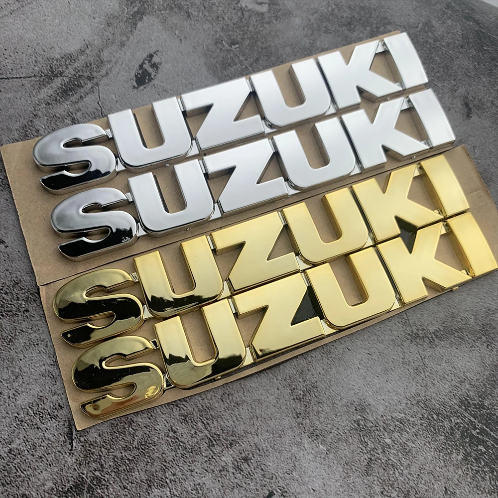适于铃木汽车SUZUKI摩托车改装金属S车标志贴车头盖车尾字母标贴