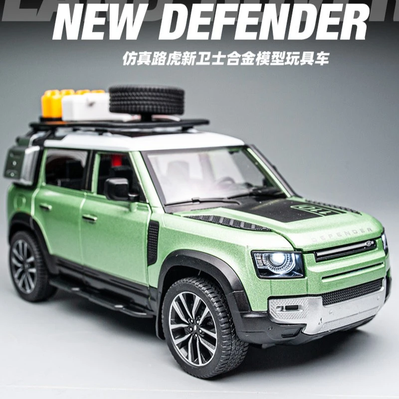 1/24路虎新卫士户外版仿真合金越野车模型声光回力儿童玩具摆件