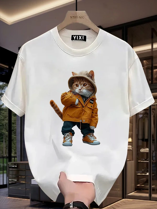 重磅纯棉短袖T恤网红夏季爆款潮牌个性动漫印花休闲潮流男上衣