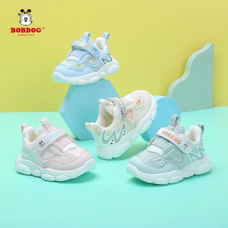 Bobdog/巴布豆2023秋季新款男女宝儿童运动软底学步机能鞋单鞋206