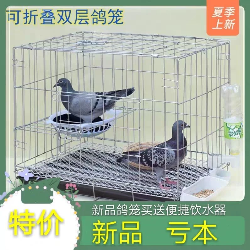鸽子笼养殖笼家用带隔断配对繁殖笼大号鸽舍鸽子用具清仓折叠鸽笼