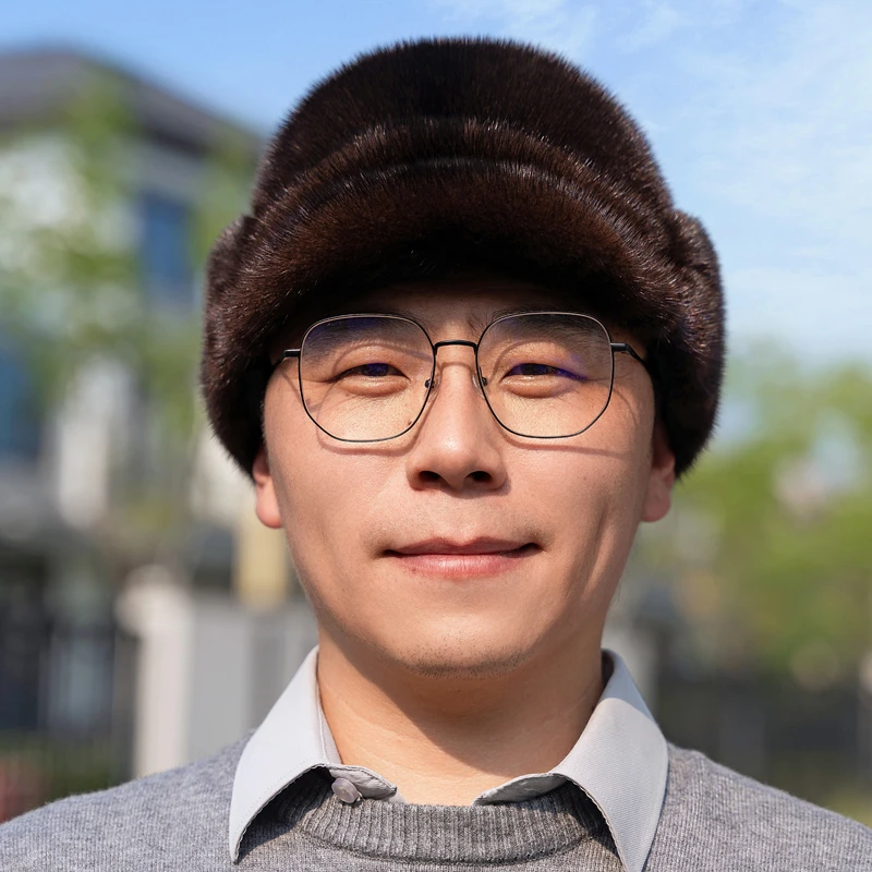 2025秋冬季整皮整版中老年时尚大方保暖防寒百搭外出旅游雷克帽