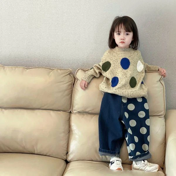 2023新款儿童毛衣女款时尚加厚秋冬宽松宝宝冬装小女童针织衫套头