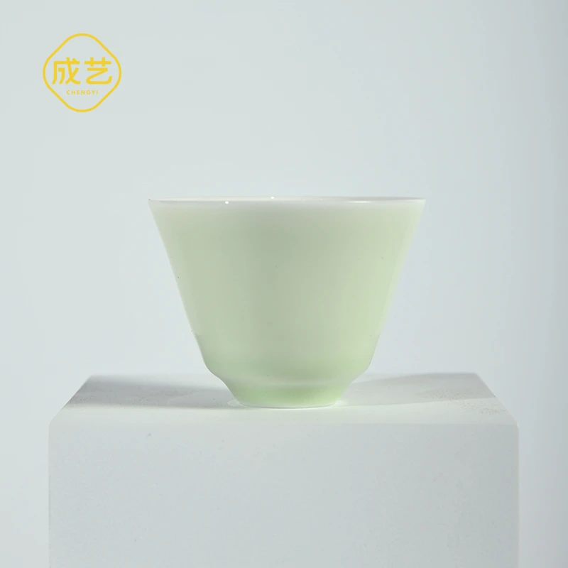 【买一送一】润白小玉杯嫩青陶瓷家用品茗杯铃铛杯中式品茗杯白瓷