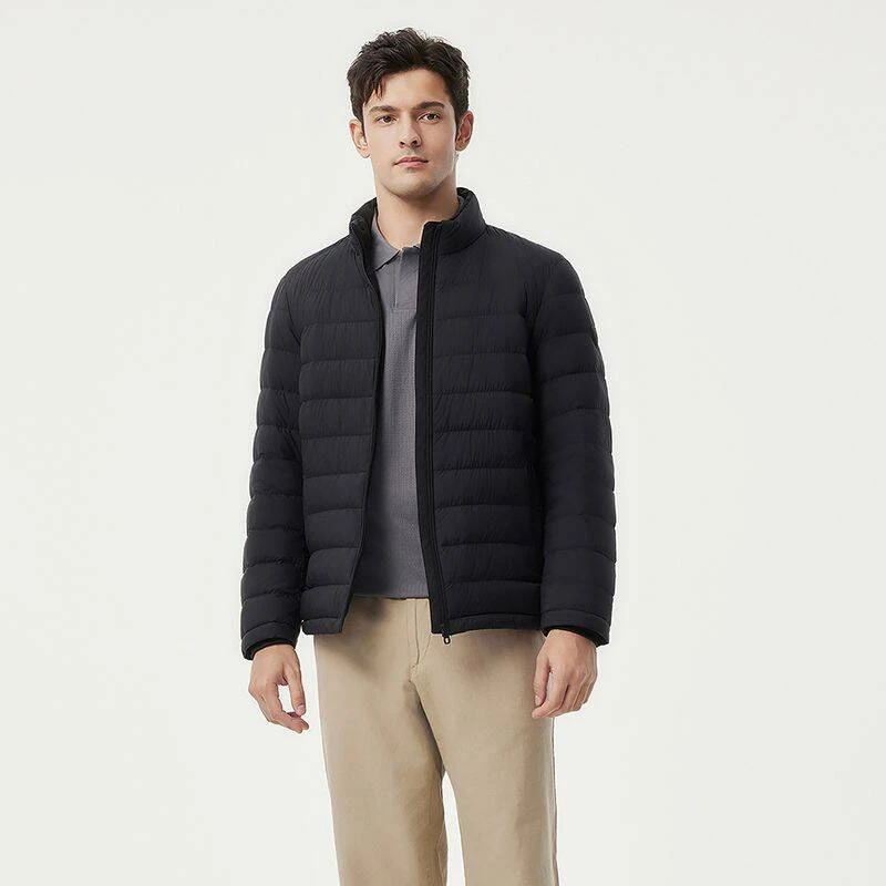男士休闲立领轻羽绒TAF310281A冬季保暖羽绒服短款薄款轻薄
