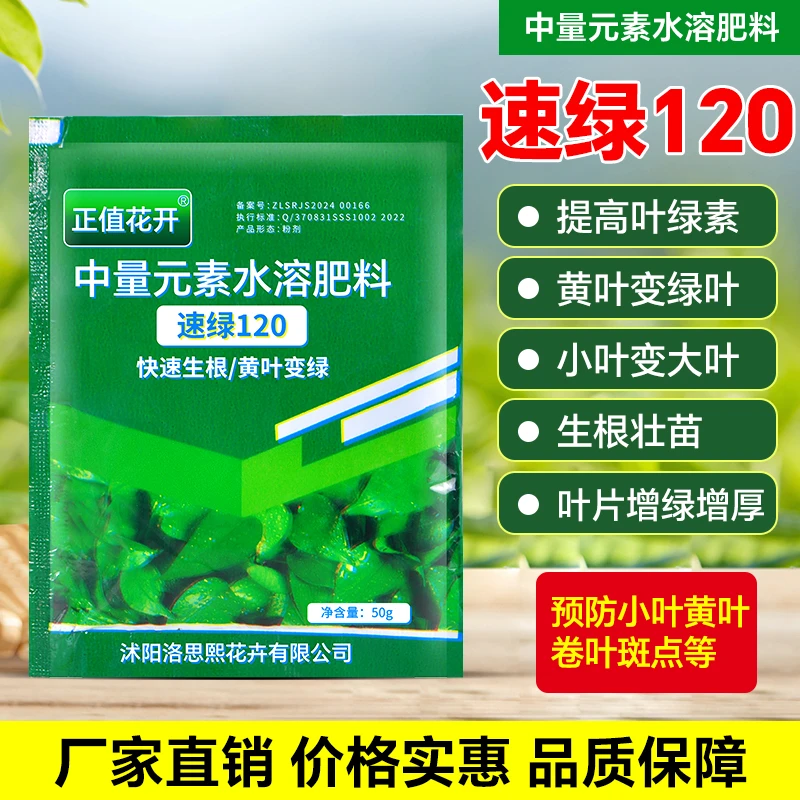 速绿120叶面肥叶绿素正品叶片厚蔬菜花卉果蔬通用型水溶肥料