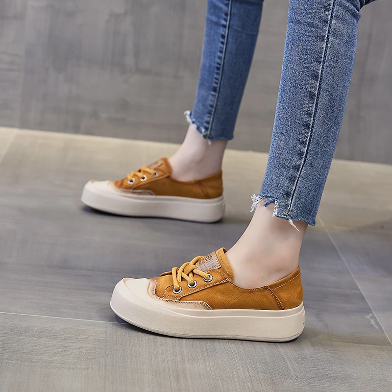 2024夏季新款小白鞋女百搭鞋子爆款女款厚底透气真皮休闲板鞋女鞋