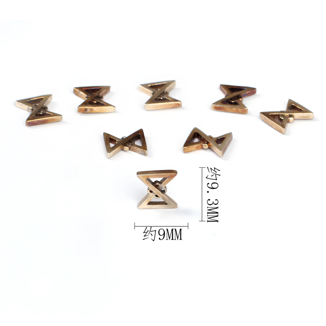 足银银制品 古法制作银质 DIY 坛城八字环【梵愿藏出品】彩金色单个