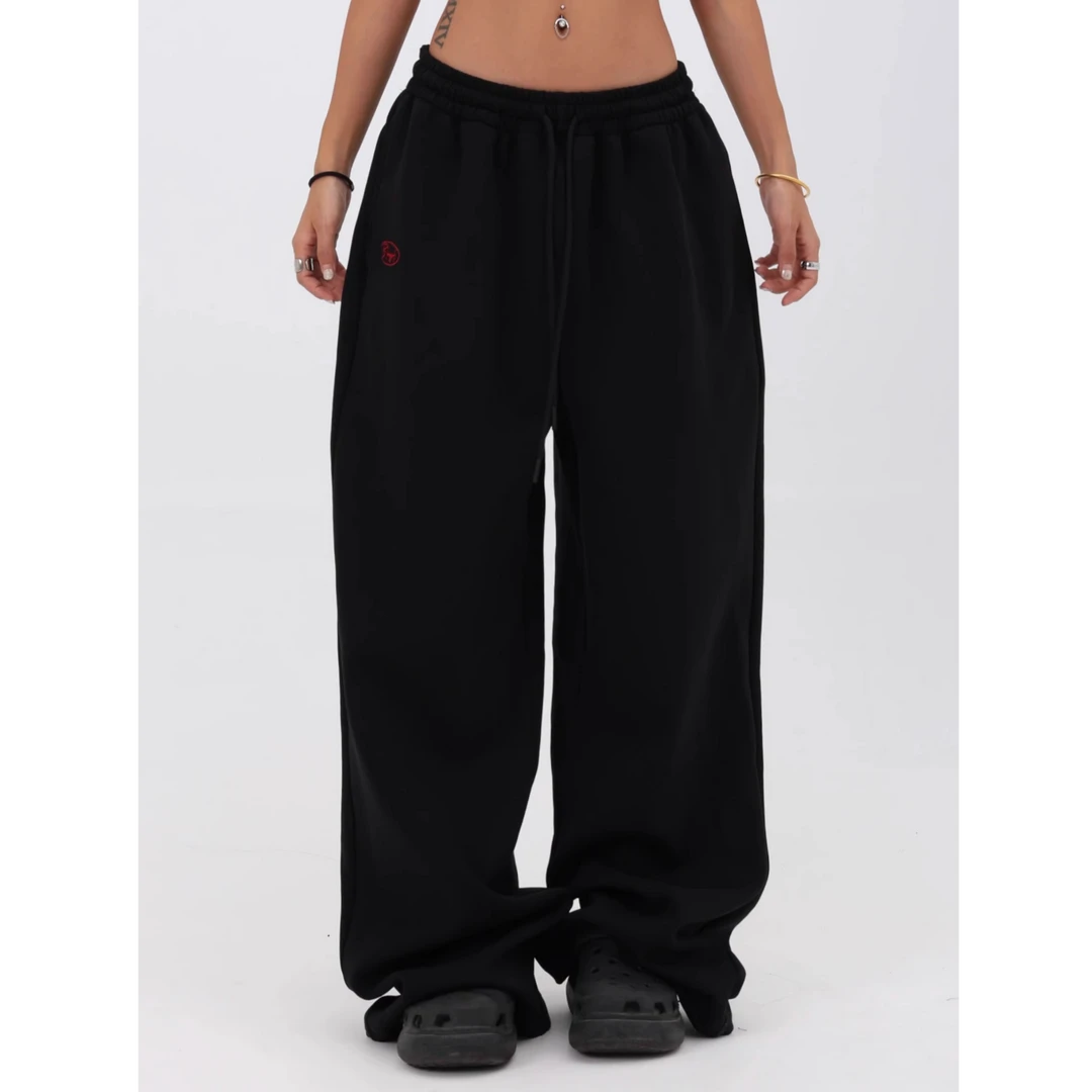 美式自制曳舞裤子女秋冬新款宽松街舞爵士辣妹休闲运动运动裤长裤