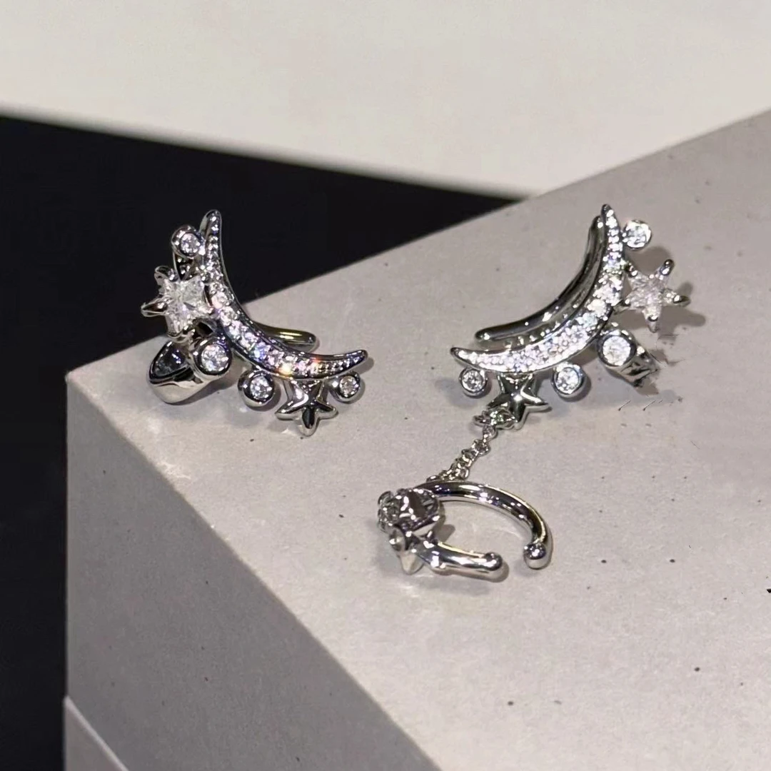 铜合金耳饰 月亮星星轻奢耳夹-0165