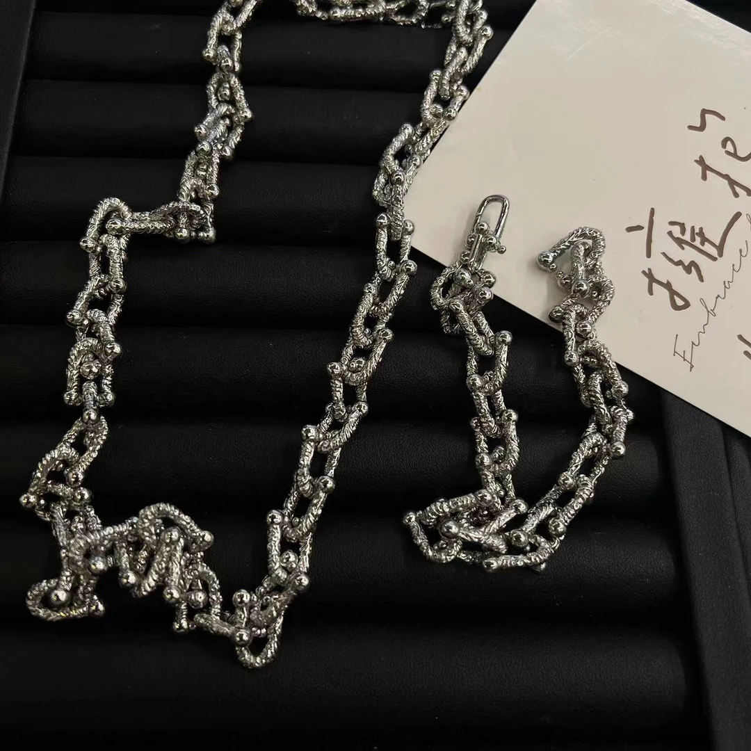 铜合金手链 唐草马蹄简约气质手链-7034