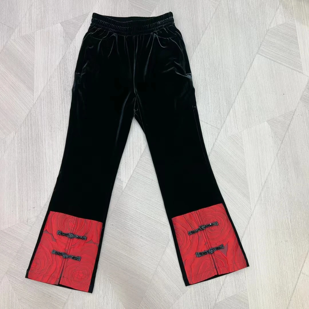 02款   秋冬季时尚百搭气质显瘦拼接休闲裤