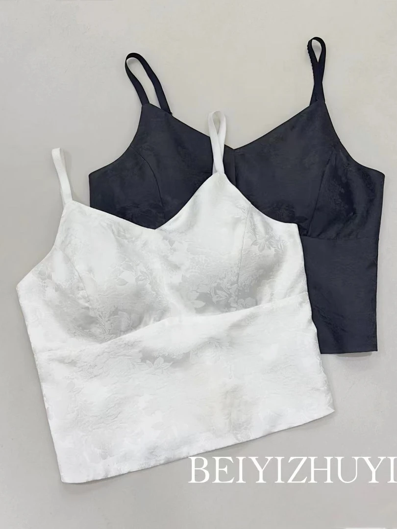 （美背80065有胸垫）（80-150斤）新中式国风高级感提花百搭吊带美背