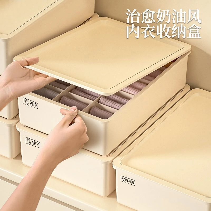 内衣收纳盒袜子收纳盒家用收纳神器分隔裤子收纳盒内裤文胸收纳盒