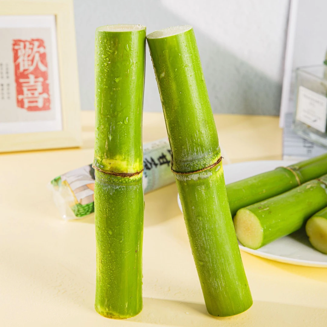 白玉甘蔗正宗陶山甘蔗一节头3斤5斤青皮当季水果清甜陶山青皮甘蔗