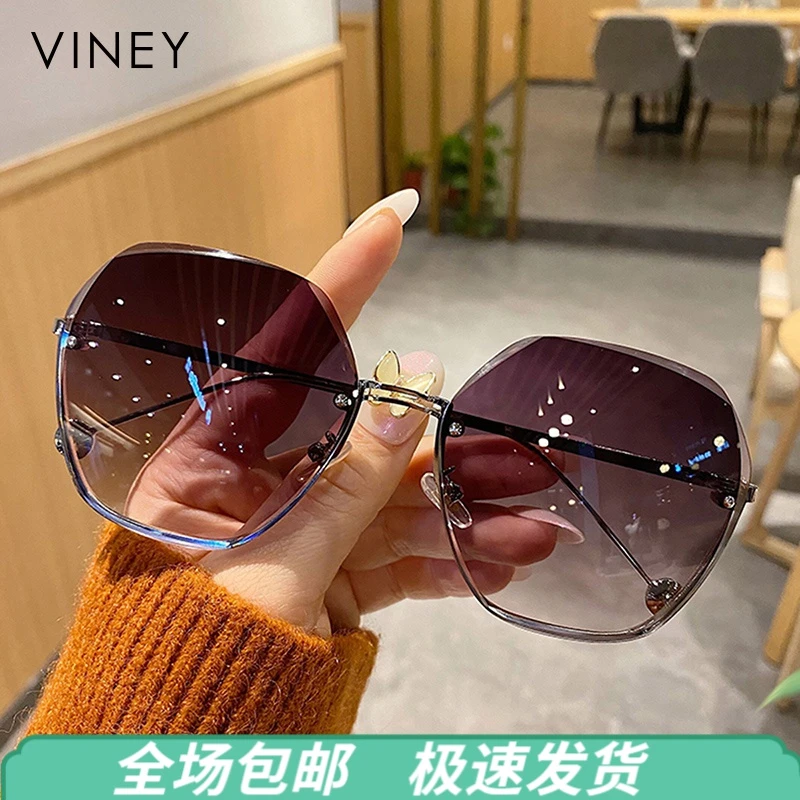 Viney墨镜女显脸小防紫外线太阳镜小众眼镜生日礼物送女友送老婆