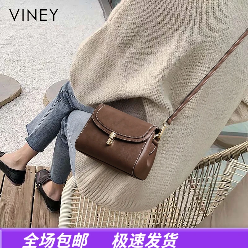 Viney真皮包包女2025新款高颜值斜挎腋下包生日礼物送女友送老婆