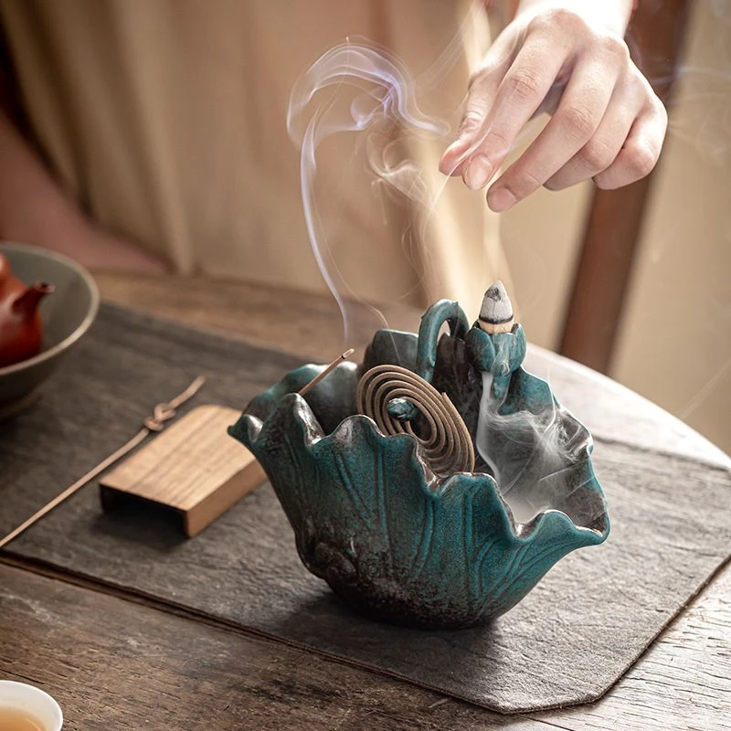 香炉倒流香炉倒流香摆件香盘熏香熏香香炉禅意摆件线香香炉家庭