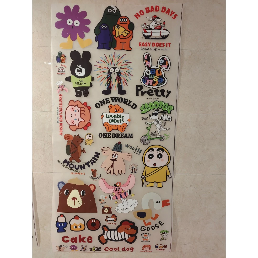 高清防爆牢固可爱卡通热转印服装DIY装饰贴白墨冷撕烫画