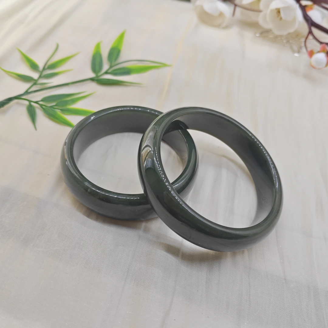 天然和田玉且末蓝手镯-多样性发一