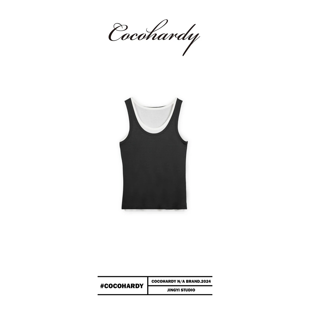 COCOHARDY【清凉夏日】撞色修身女背心打底