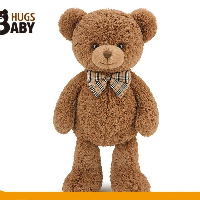 抱抱宝贝小熊克莱尔波浪纹领结泰迪熊毛绒玩具熊可爱抱抱熊玩偶