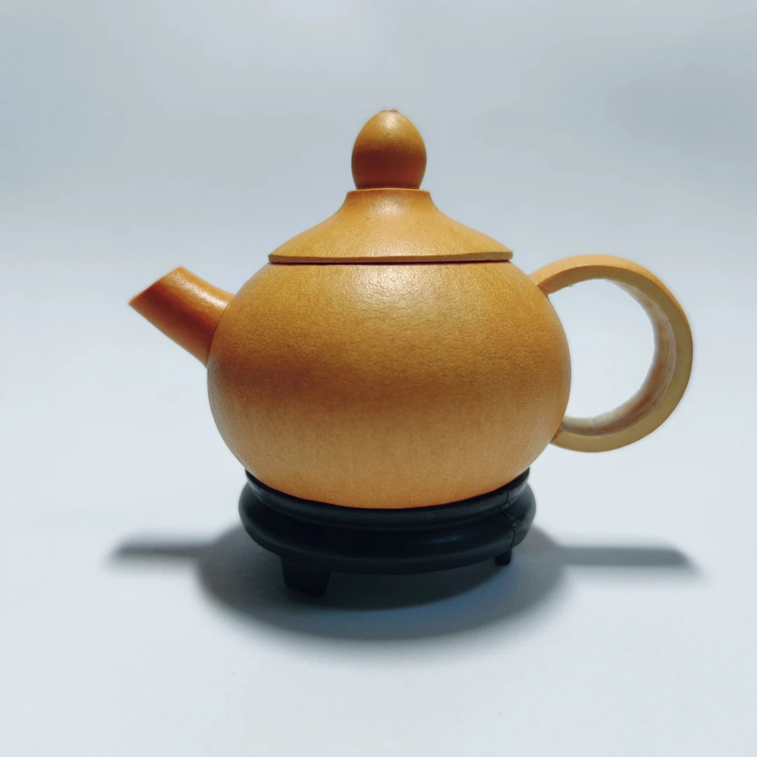 老皮葫芦小茶壶，已蜂蜡可倒茶水，手把件，摆件