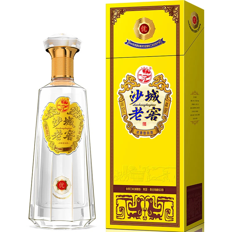 沙城老窖 黄老窖 浓香型白酒 礼盒优级52度500mL