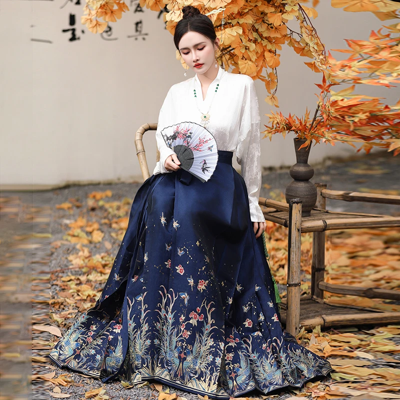 【凤飞】织金妆花马面裙秋冬加厚长款冬款仙气中国风复古