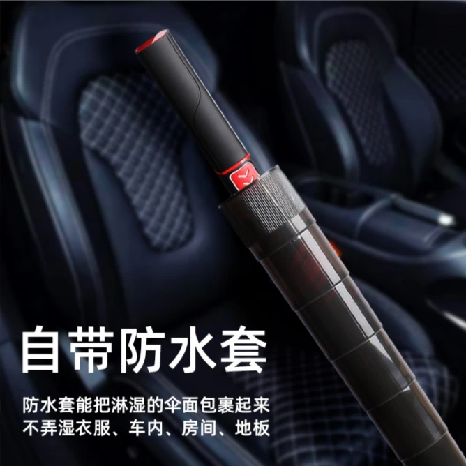 高尔夫伞自带防水套双人超大号抗风防晒晴雨伞纯色车载长柄商务伞