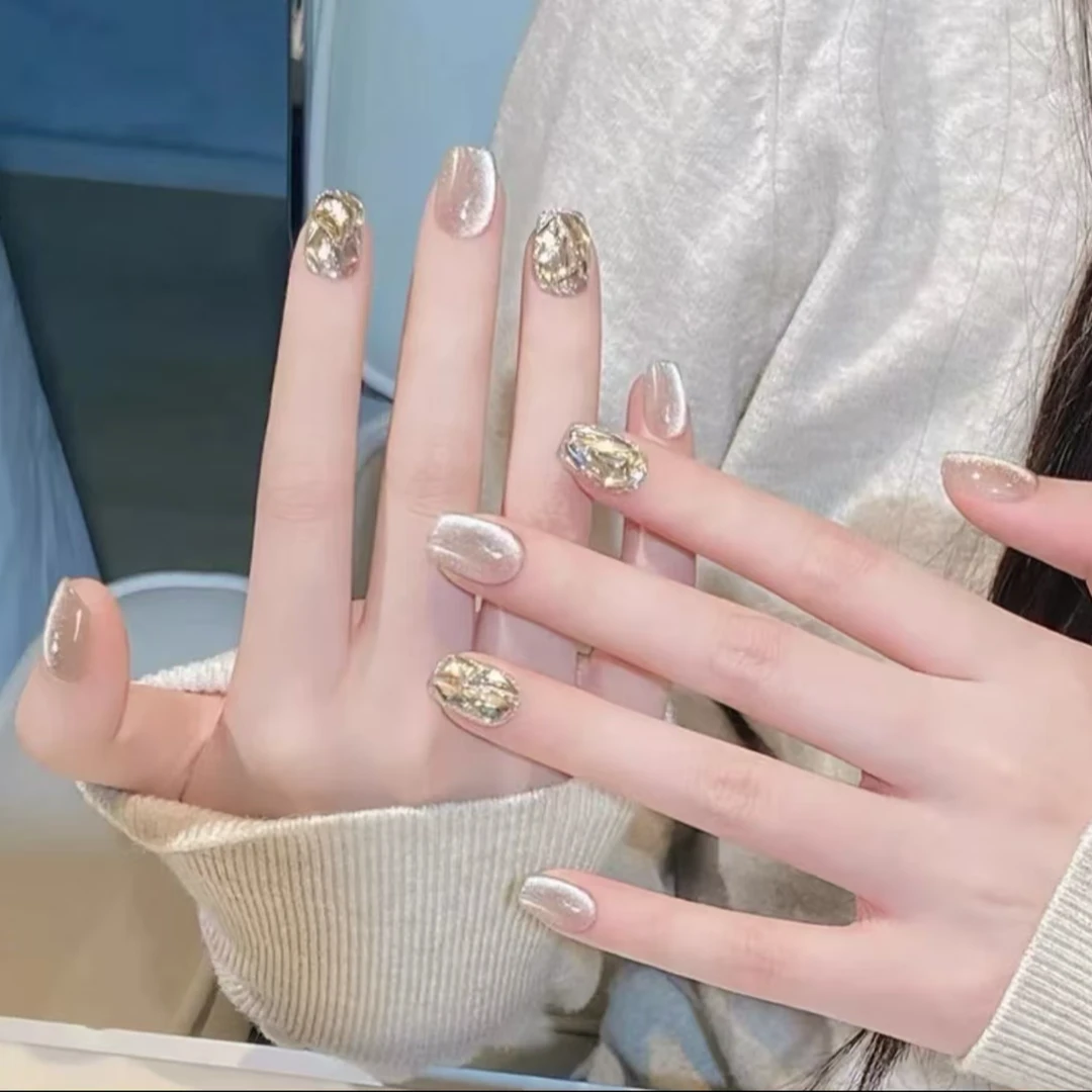 （奶茶）高级精致显白手工穿戴甲