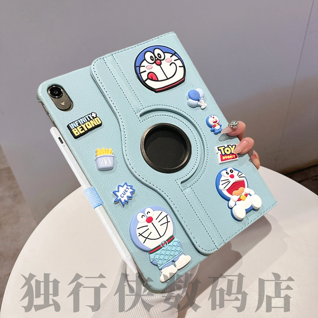 叮当猫360旋转支架适用小米平板5保护套6pro11/RedmiPadPro12.1寸