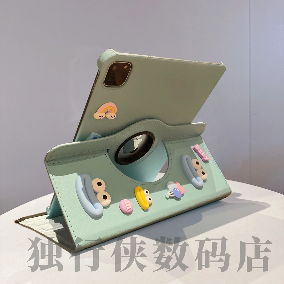 香肠嘴360旋转支架适用苹果ipad9代10.2保护套pro9.7防摔Air6/5/4