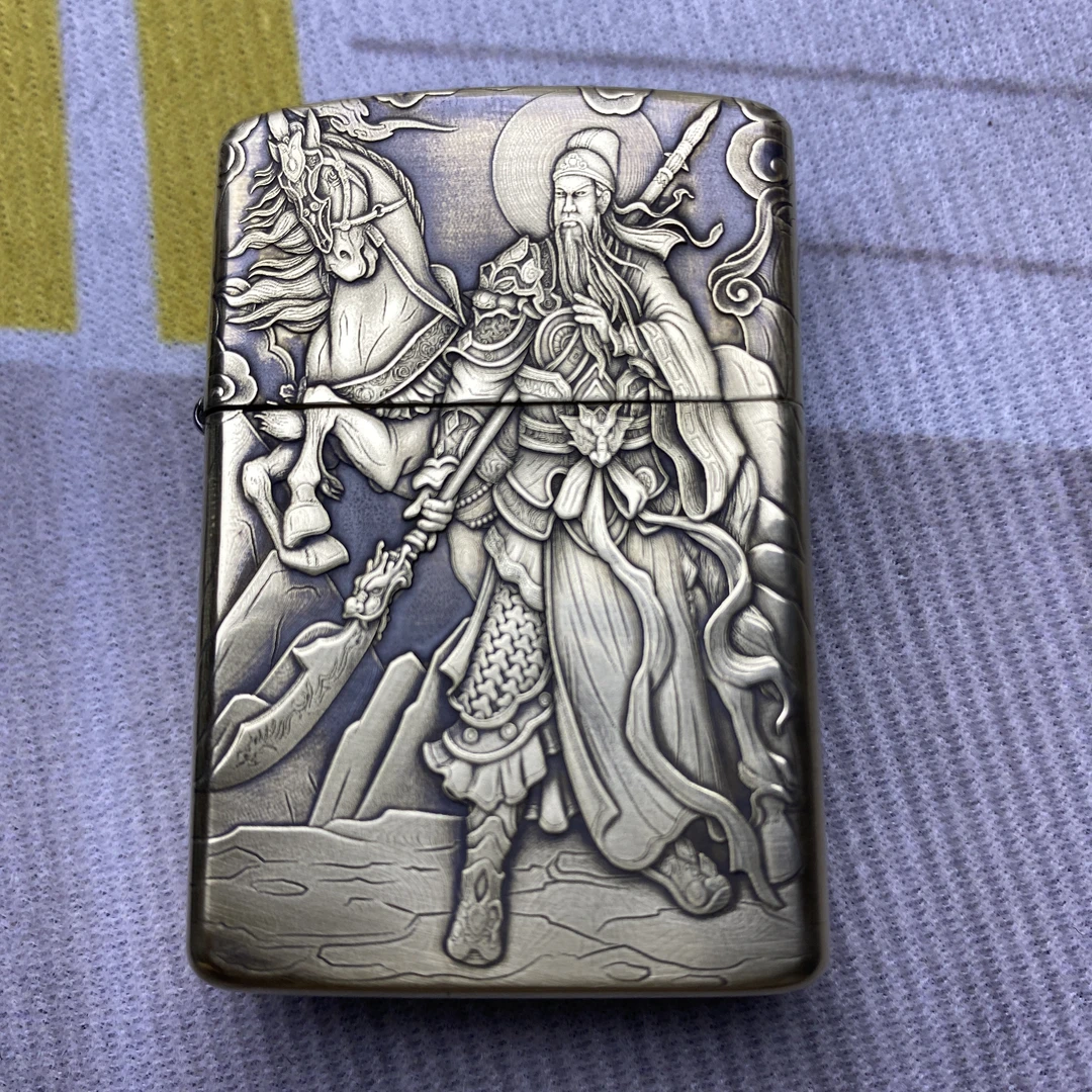 ZORRO佐罗902S盔甲（文武关公）铜材质3D立体浮雕工艺煤油打火机
