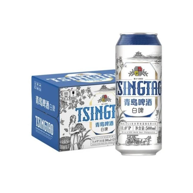 TSINGTAO/青岛啤酒白啤6000ml(500ml*12听)