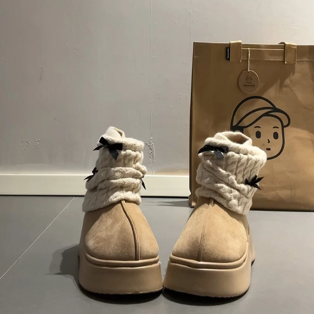 时尚时尚舒适东北雪地靴女2024年秋冬季新款增高抗寒保暖棉鞋女潮