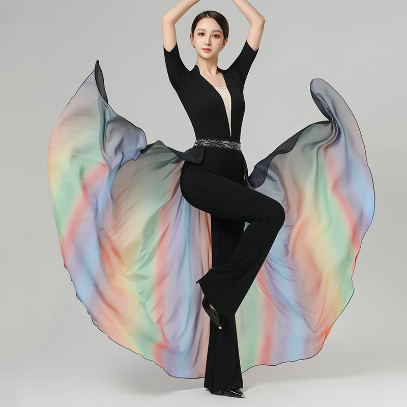 形体礼仪训练服装女腰封腰巾腰带舞蹈服走秀腰纱星辰步态飘纱网纱