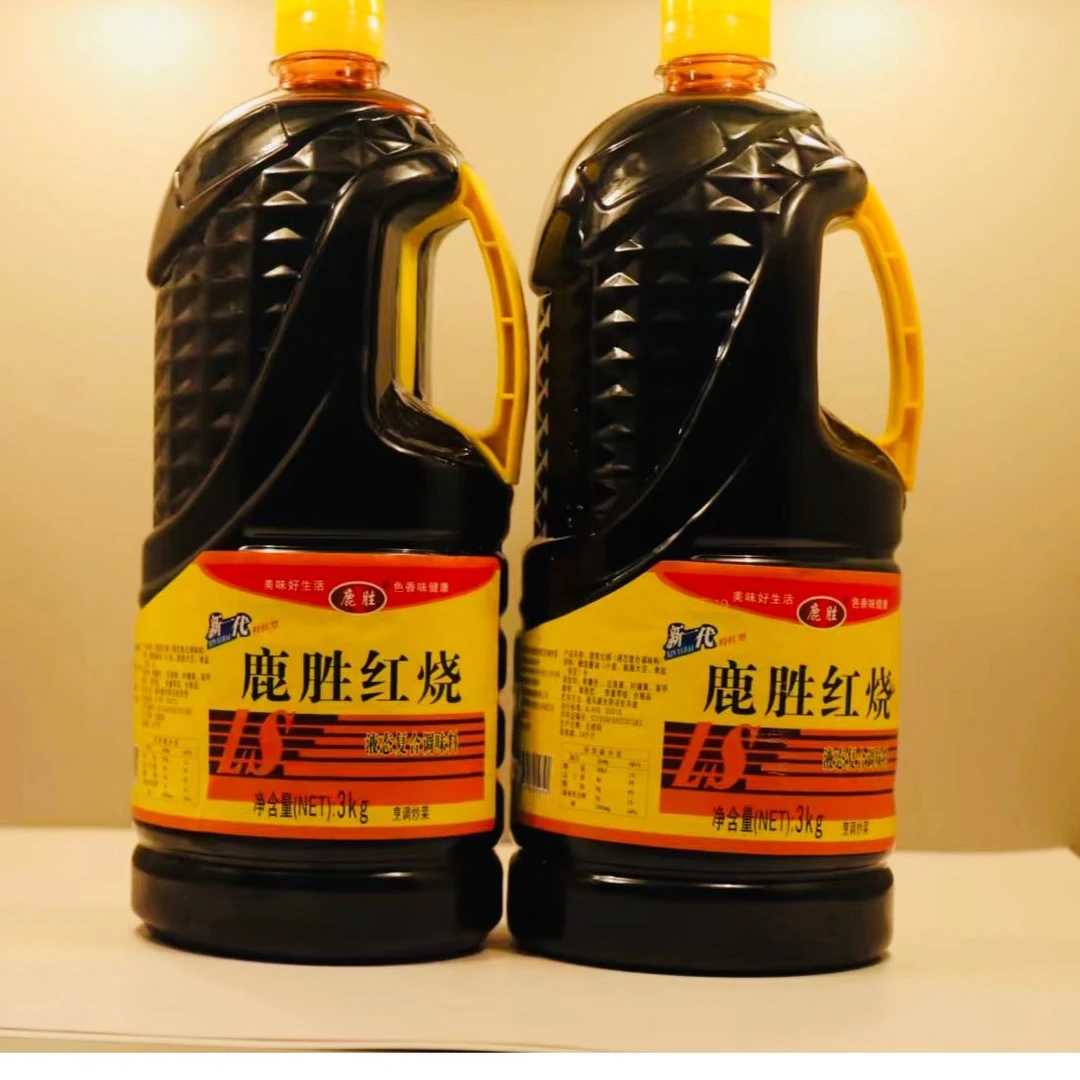 鹿胜红烧复合食用酱油调味品一件6瓶1瓶3千克炒菜凉拌美味包邮