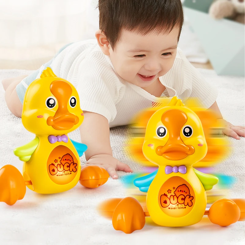 宝宝电动小黄鸭1一2岁儿童声控灯光音乐玩具女孩子4益智早教男孩3