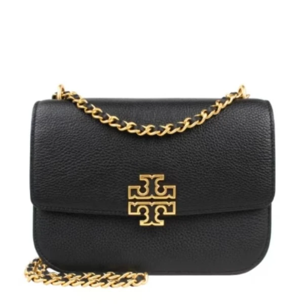 TORY BURCH/汤丽柏琦大号黑金风琴  腋下斜挎包