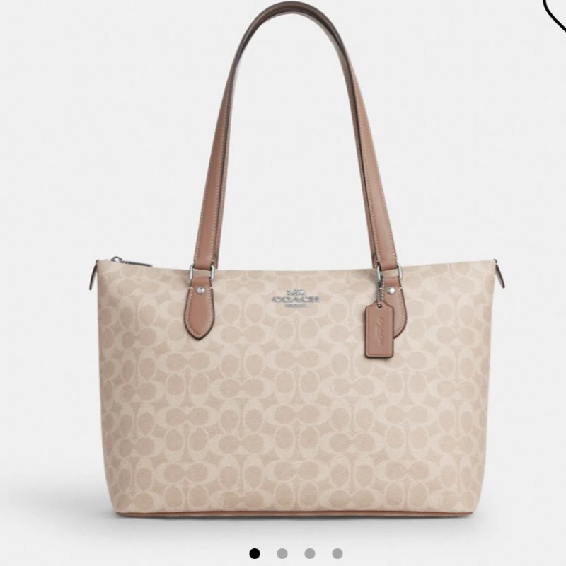 COACH/蔻驰新款冰咖啡拉链托特 单肩包 CW381（尺寸37*24.5*15*.5）