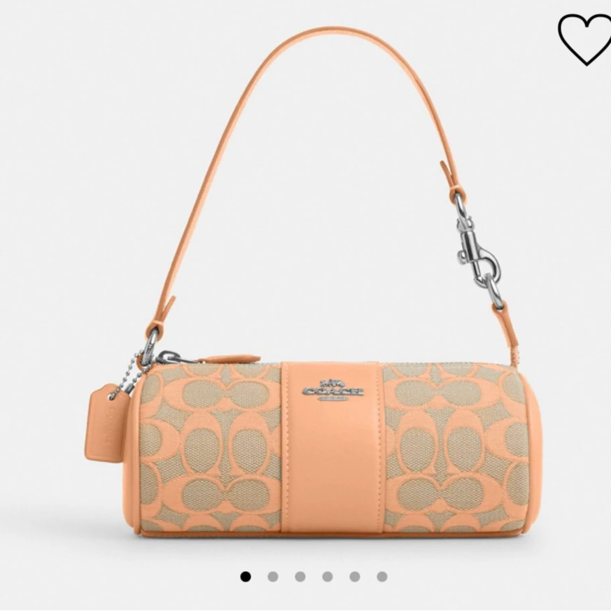 COACH/蔻驰粉  小圆筒包 单肩包 （尺寸20*8.5）印花女士