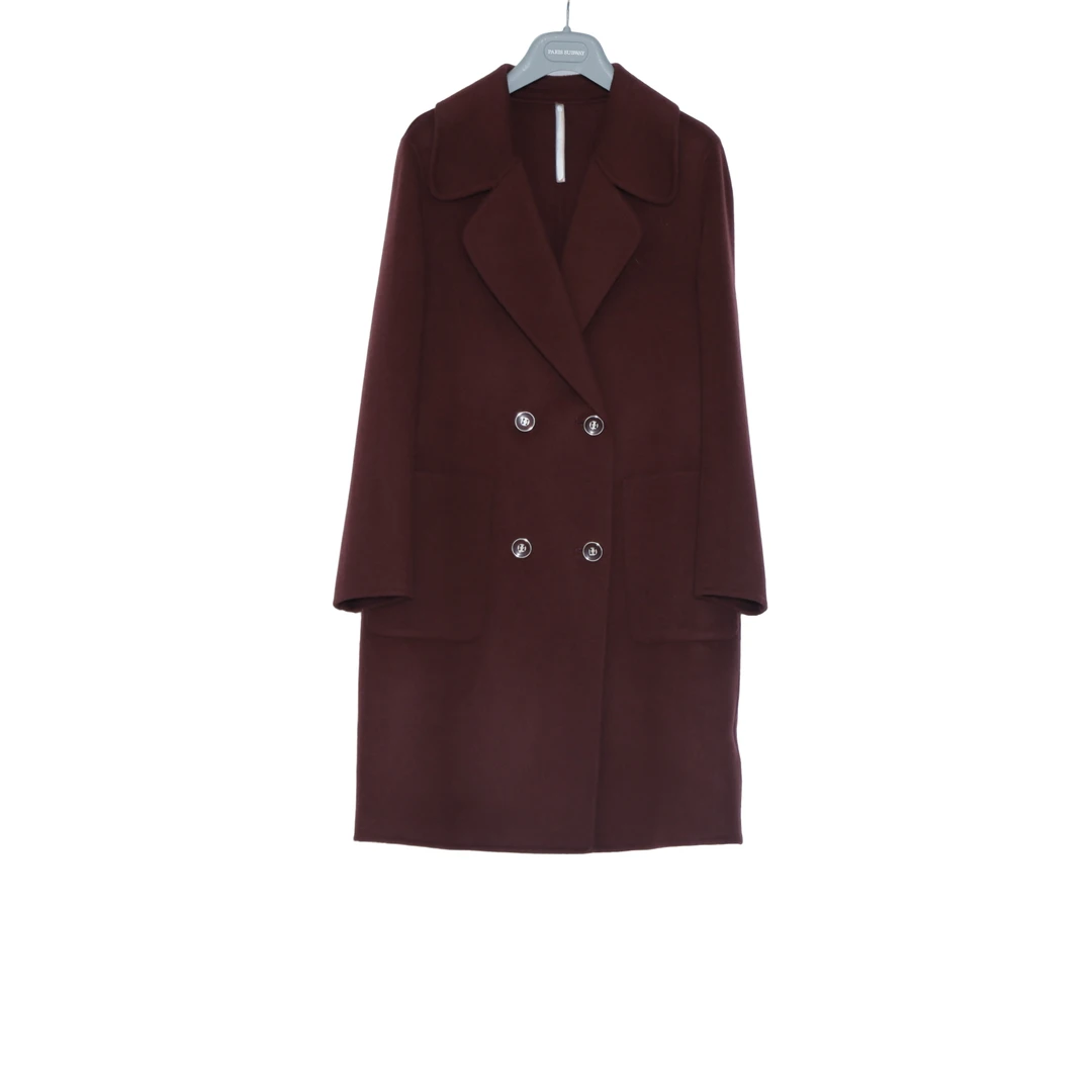 911541068双面羊毛呢气质时尚百搭女士休闲款双面羊毛大衣